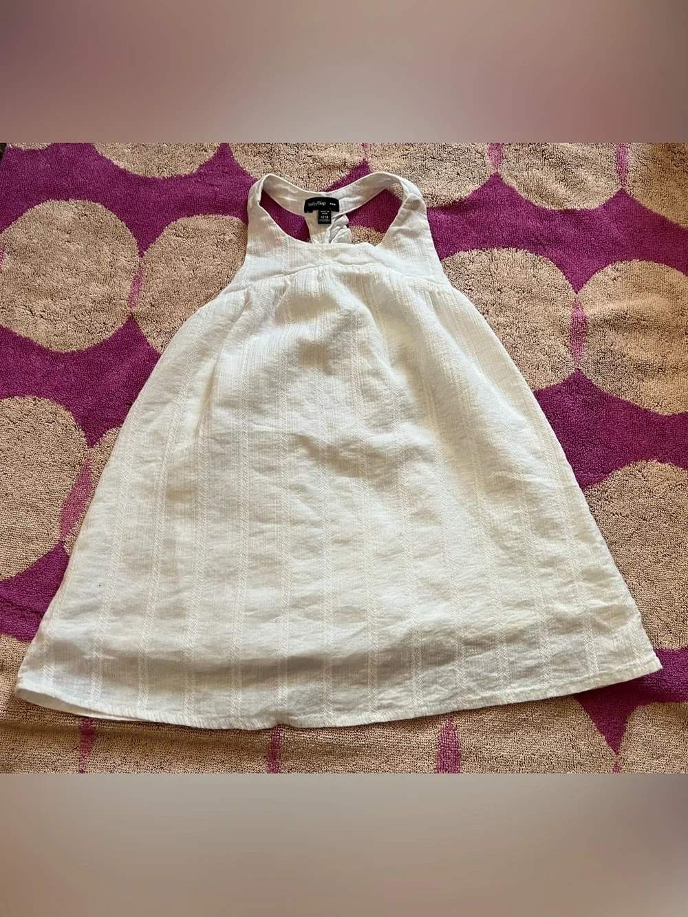 BabyGap 100% Cotton Dobby Dress in Milk